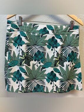Ripskirt Hawaii Teal and Green Tropical Print Skirt
